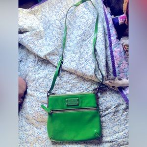 Kate Spade NY Bright Green Patent Leather Crossbody purse